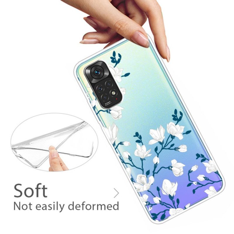 Cover Xiaomi Redmi Note 11 / 11S Fiori Bianchi