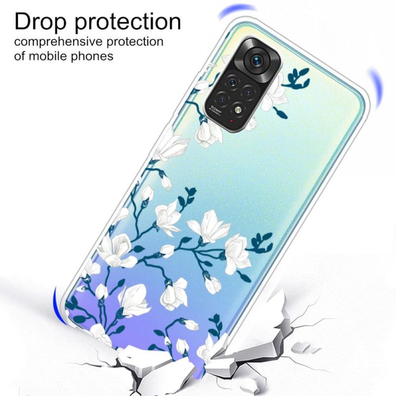 Cover Xiaomi Redmi Note 11 / 11S Fiori Bianchi