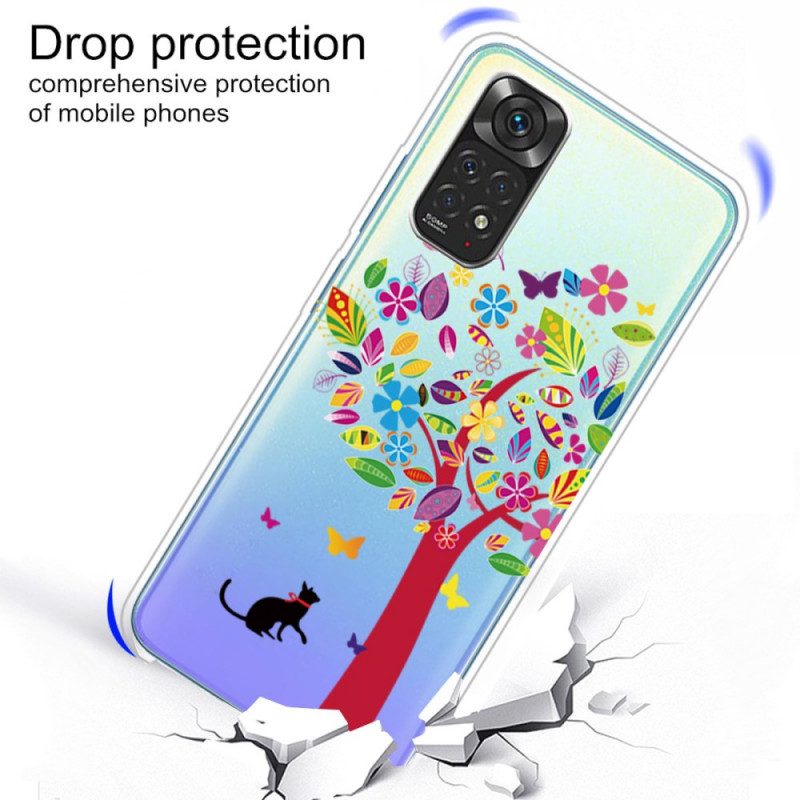 Cover Xiaomi Redmi Note 11 / 11S Gatto Sotto L'albero Colorato