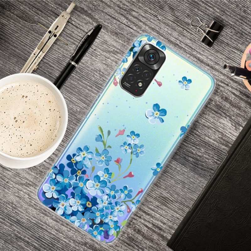 Cover Xiaomi Redmi Note 11 / 11S Mazzo Di Fiori Blu