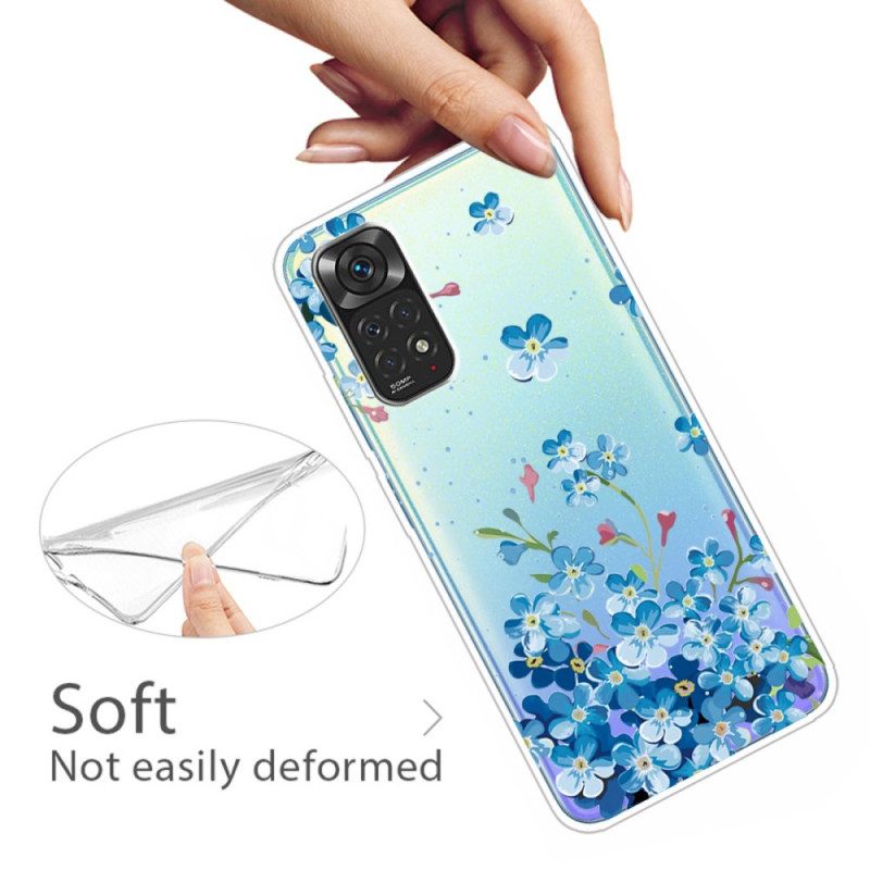 Cover Xiaomi Redmi Note 11 / 11S Mazzo Di Fiori Blu