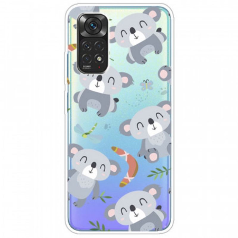 Cover Xiaomi Redmi Note 11 / 11S Piccoli Panda Grigi