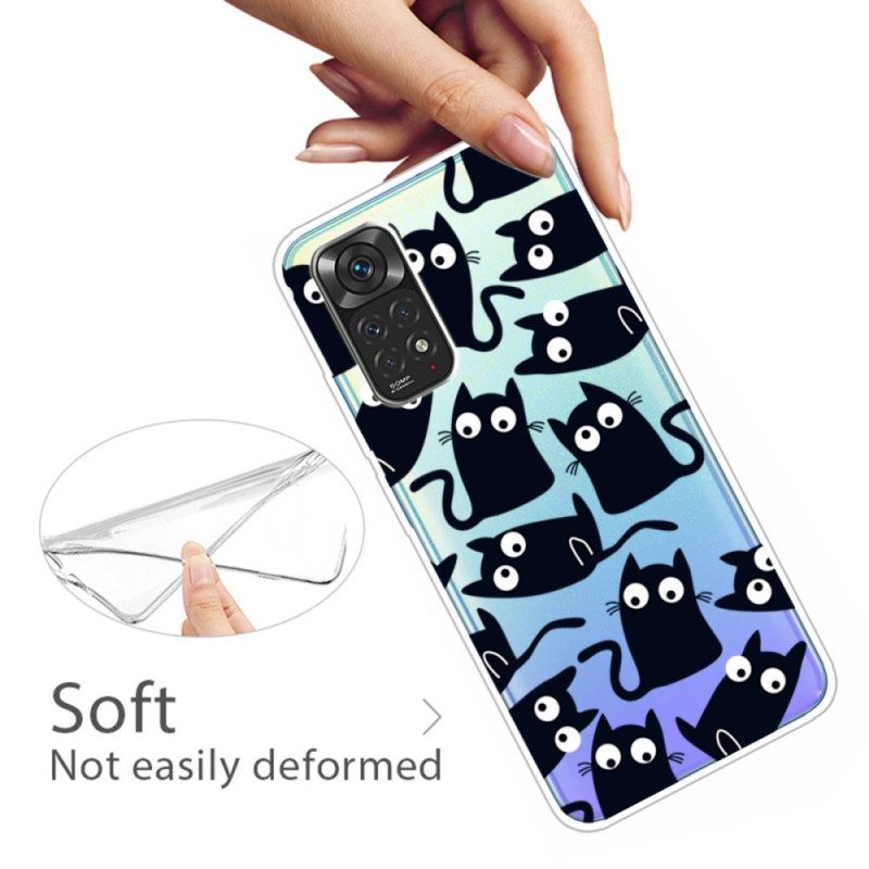 Cover Xiaomi Redmi Note 11 / 11S Più Gatti Neri