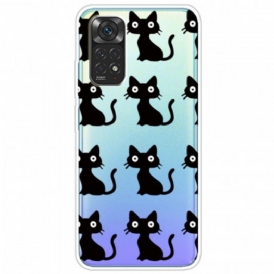 Cover Xiaomi Redmi Note 11 / 11S Più Gatti Neri