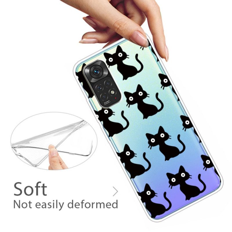 Cover Xiaomi Redmi Note 11 / 11S Più Gatti Neri