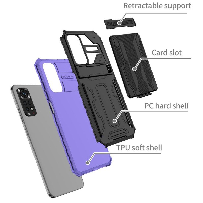 Cover Xiaomi Redmi Note 11 / 11S Portacarte Con Cerniera E Supporto