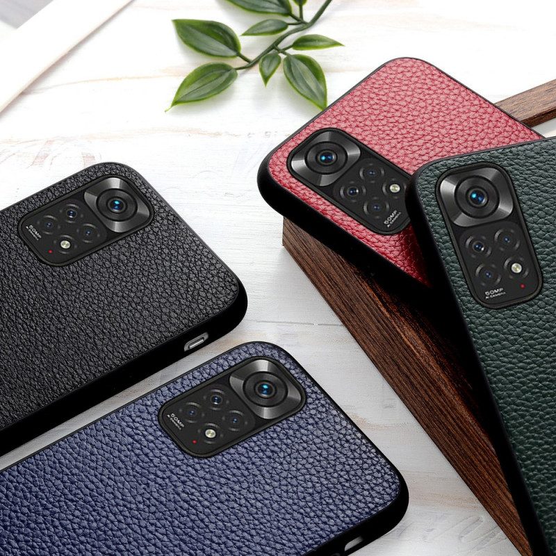 Cover Xiaomi Redmi Note 11 / 11S Vera Pelle Di Litchi