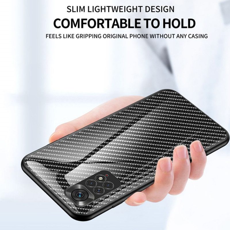 Cover Xiaomi Redmi Note 11 / 11S Vetro Temperato In Fibra Di Carbonio