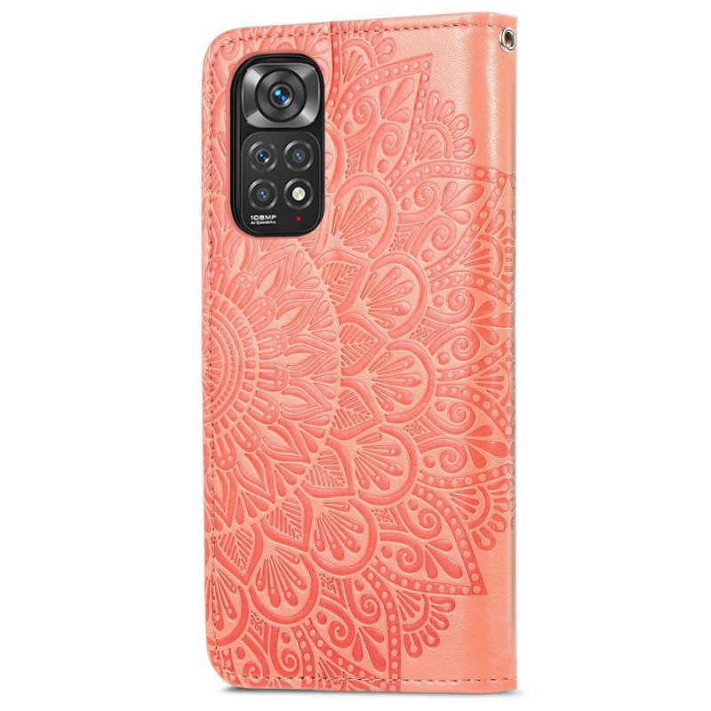 Custodia A Portafoglio Xiaomi Redmi Note 11 / 11S Foglie Tribali