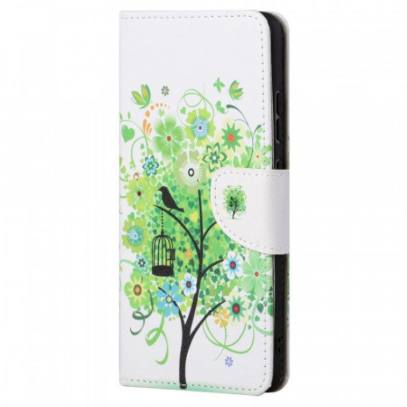 Custodia in pelle Xiaomi Redmi Note 11 / 11S Albero Verde