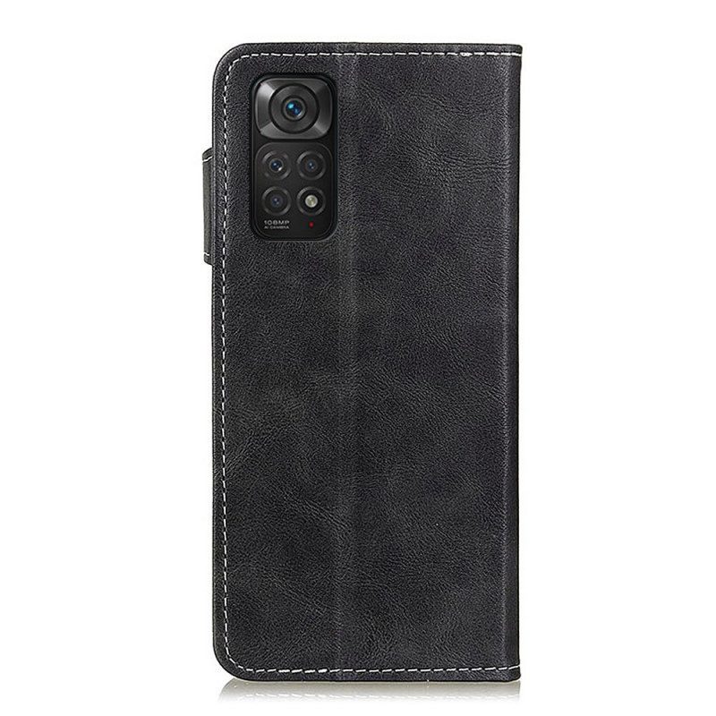 Custodia in pelle Xiaomi Redmi Note 11 / 11S Artistico E Cuciture