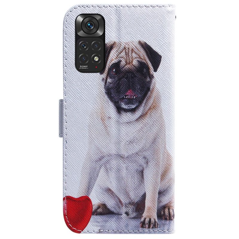 Custodia in pelle Xiaomi Redmi Note 11 / 11S Cane Carlino