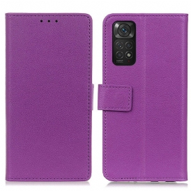 Custodia in pelle Xiaomi Redmi Note 11 / 11S Ecopelle Premium Litchi