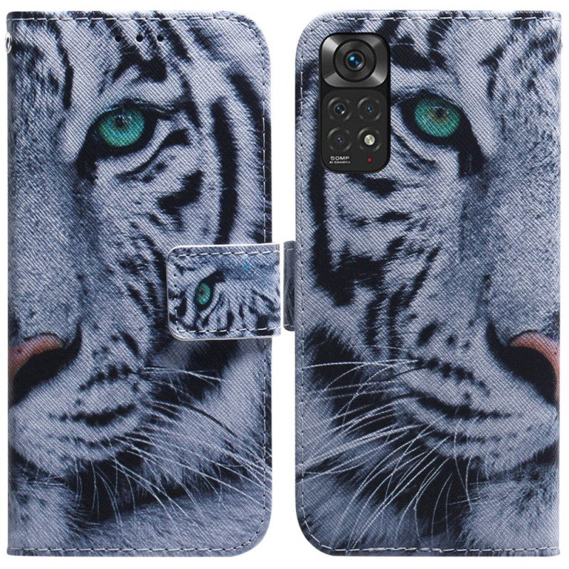 Custodia in pelle Xiaomi Redmi Note 11 / 11S Faccia Da Tigre