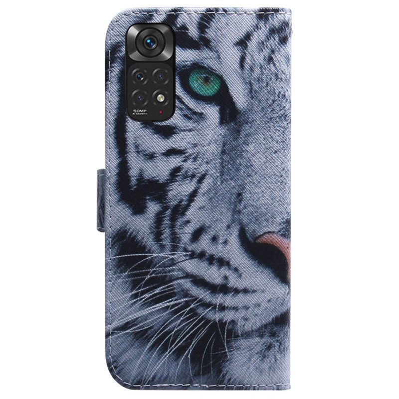 Custodia in pelle Xiaomi Redmi Note 11 / 11S Faccia Da Tigre