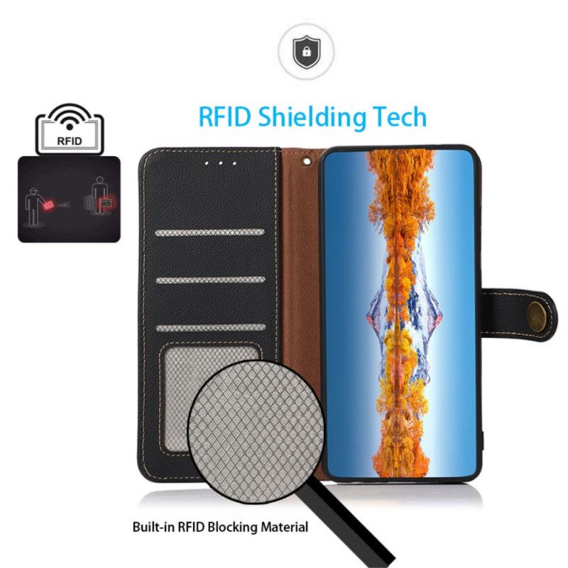 Custodia in pelle Xiaomi Redmi Note 11 / 11S Khazneh Rfid In Vera Pelle