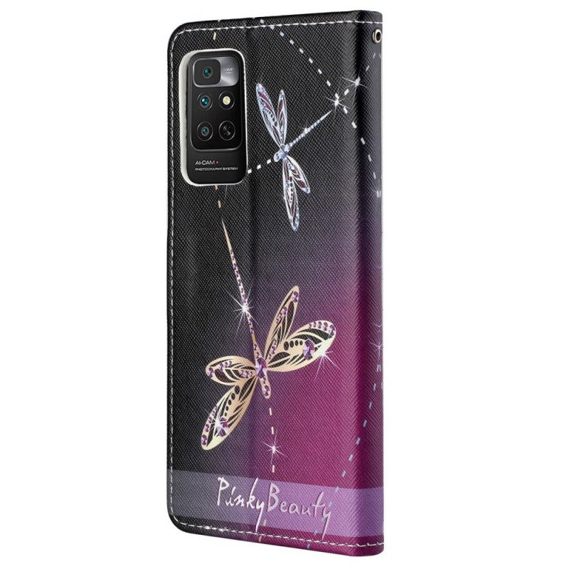 Custodia in pelle Xiaomi Redmi Note 11 / 11S Libellule Strappy