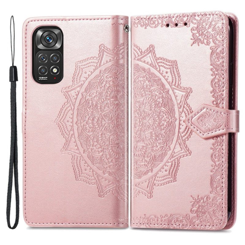 Custodia in pelle Xiaomi Redmi Note 11 / 11S Mandala Medioevo