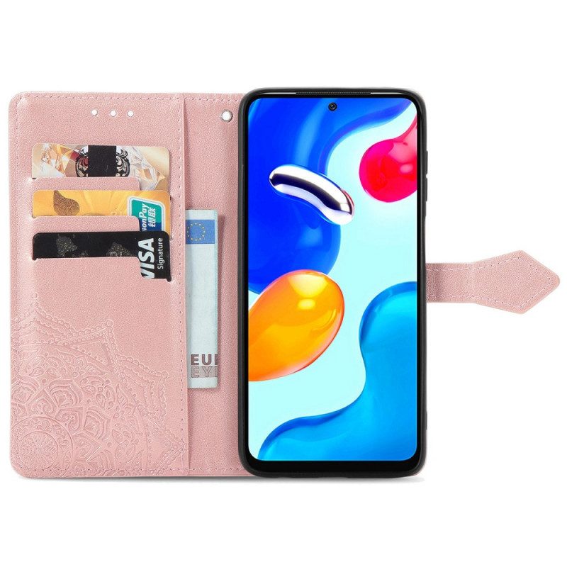 Custodia in pelle Xiaomi Redmi Note 11 / 11S Mandala Medioevo