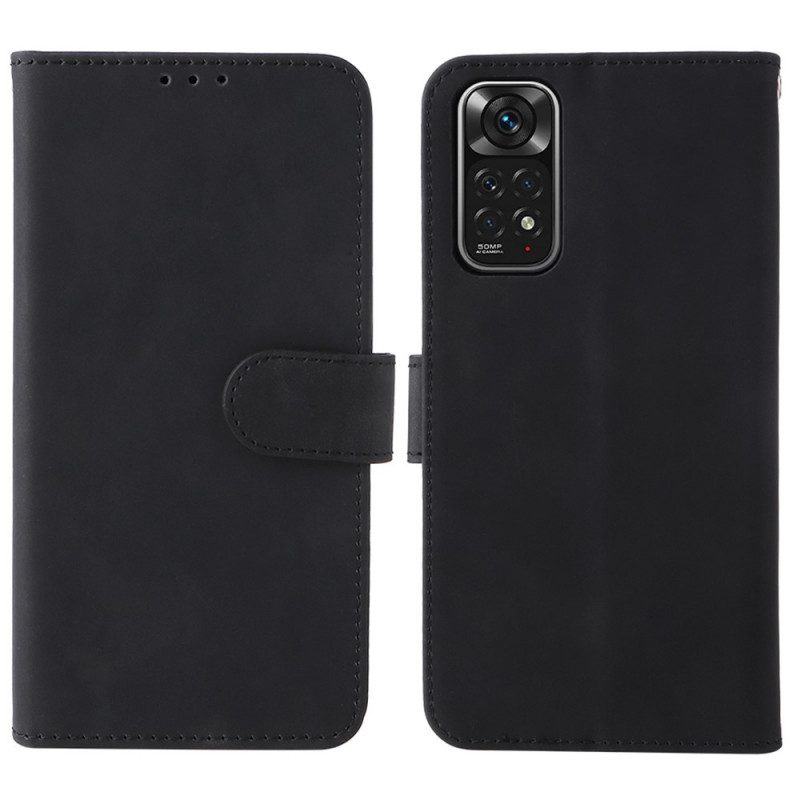 Custodia in pelle Xiaomi Redmi Note 11 / 11S Skin-touch Con Cordino