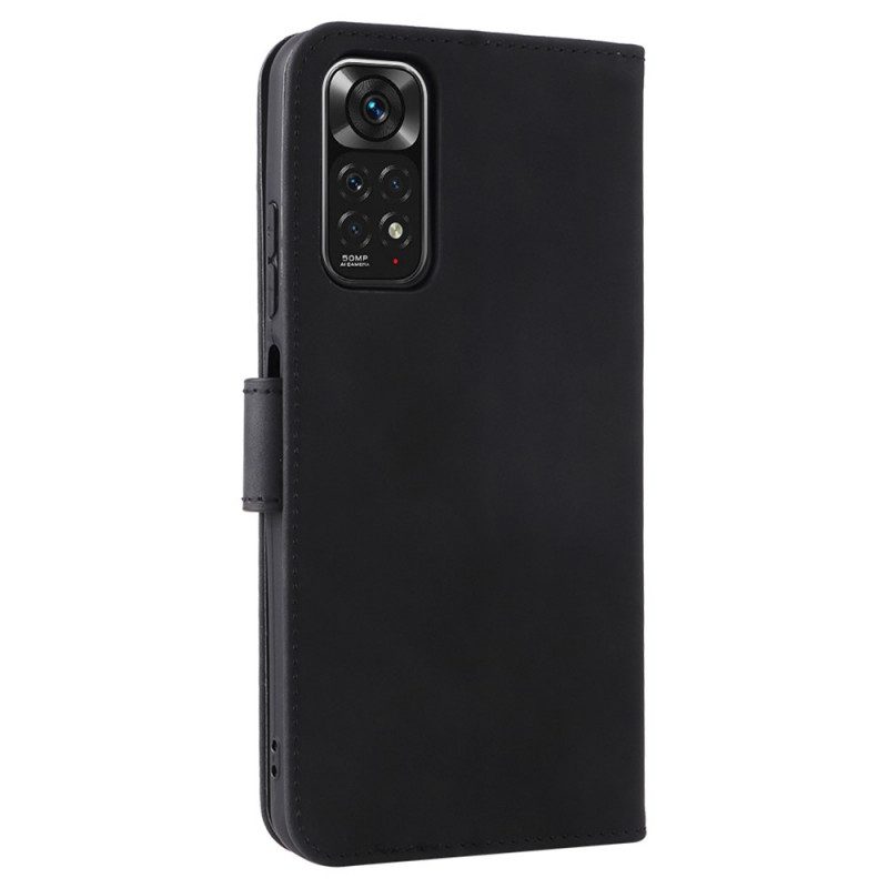 Custodia in pelle Xiaomi Redmi Note 11 / 11S Skin-touch Con Cordino