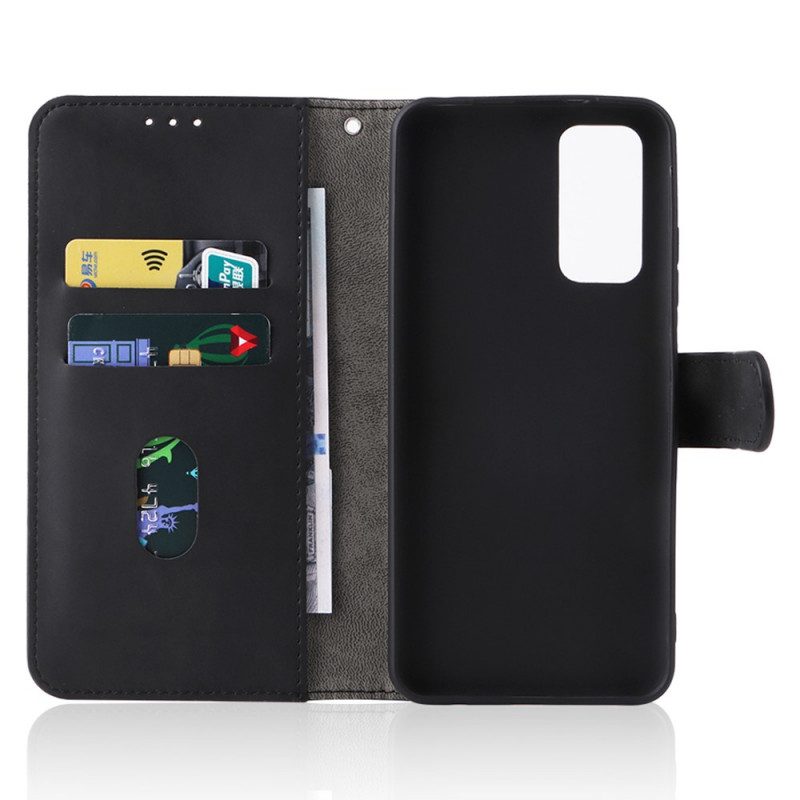 Custodia in pelle Xiaomi Redmi Note 11 / 11S Skin-touch Con Cordino