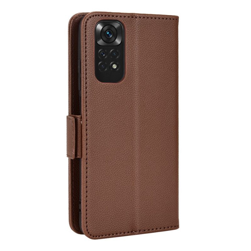 Custodia in pelle Xiaomi Redmi Note 11 / 11S Trama Di Litchi