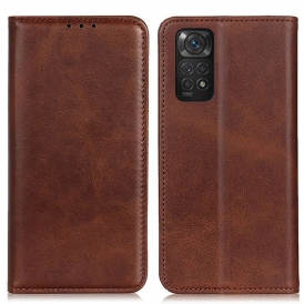 Folio Cover Xiaomi Redmi Note 11 / 11S Custodia in pelle Pelle Crosta Eleganza