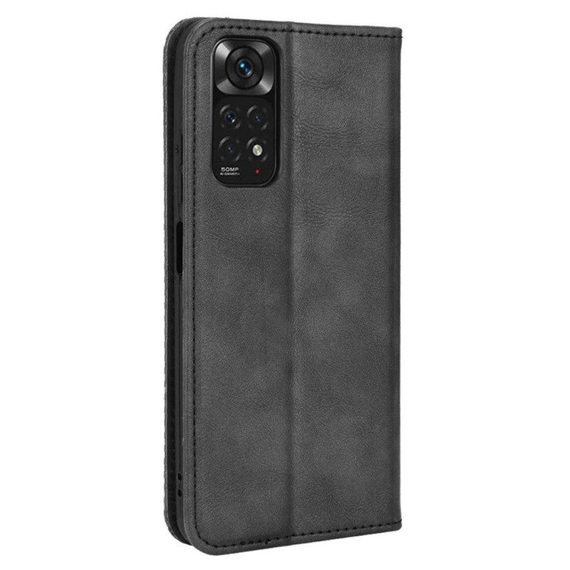 Folio Cover Xiaomi Redmi Note 11 / 11S Custodia in pelle Effetto Pelle Vintage Stilizzato