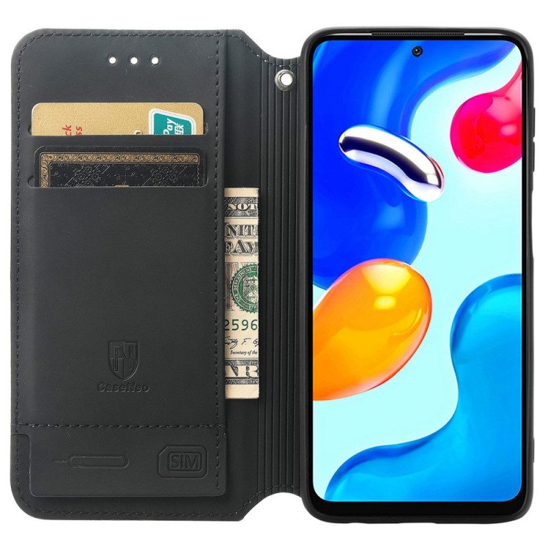 Folio Cover Xiaomi Redmi Note 11 / 11S Custodia in pelle Progettazione Caseneo Rfid