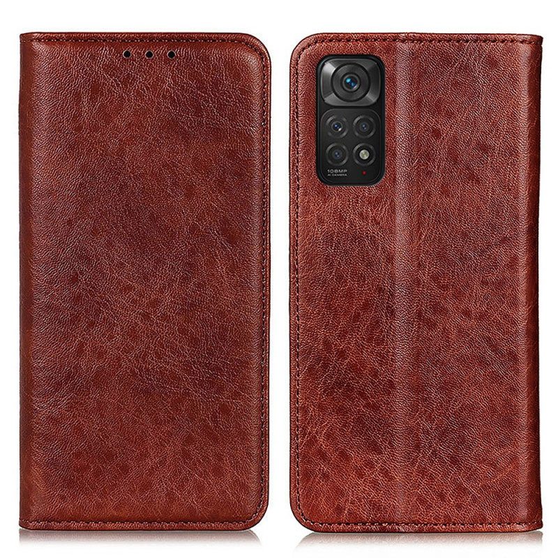 Folio Cover Xiaomi Redmi Note 11 / 11S Custodia in pelle Struttura In Pelle