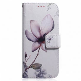 Folio Cover Xiaomi Redmi Note 11 / 11S Fiore Rosa Polveroso