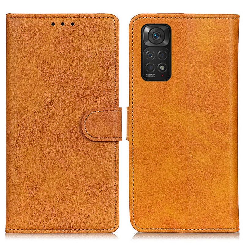 Folio Cover Xiaomi Redmi Note 11 / 11S Retro Effetto Pelle Opaca