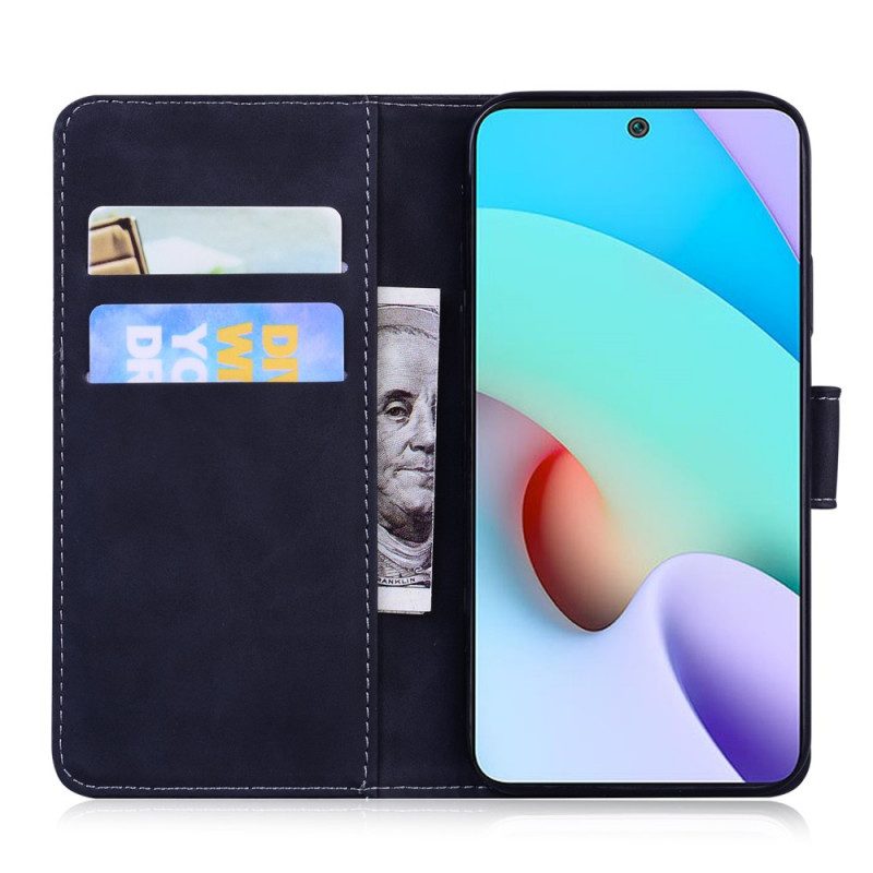 Folio Cover Xiaomi Redmi Note 11 / 11S Stampa Faccia Di Tigre