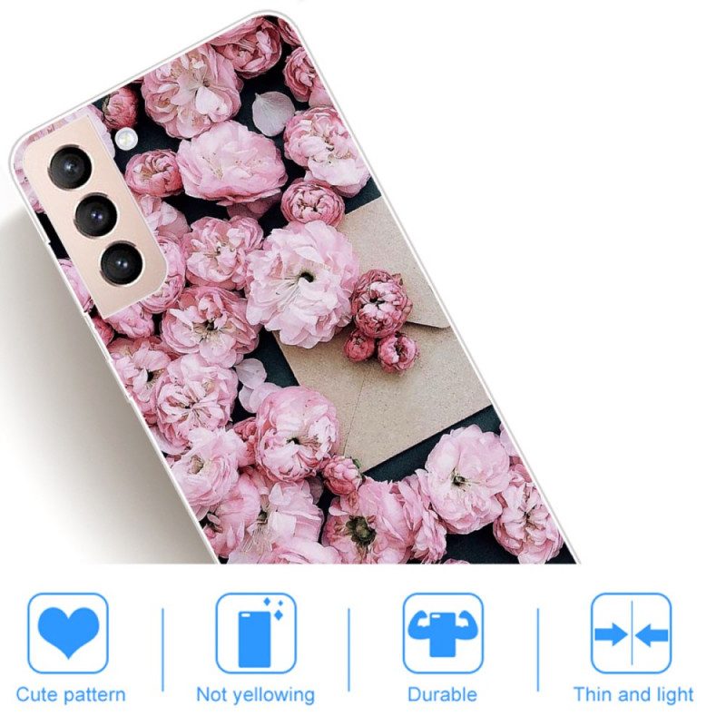 Cover Samsung Galaxy S22 Plus 5G Fiori Rosa