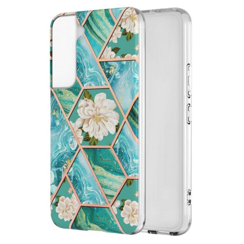 Cover Samsung Galaxy S22 Plus 5G Floreale Marmorizzato