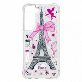 Cover Samsung Galaxy S22 Plus 5G Le Paillettes Della Torre Eiffel