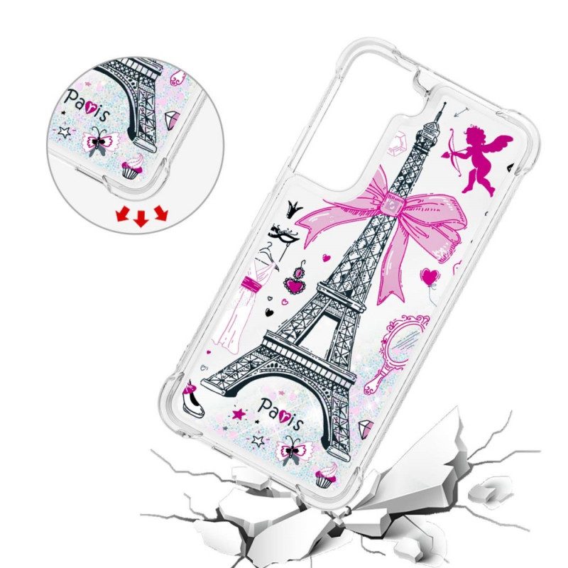 Cover Samsung Galaxy S22 Plus 5G Le Paillettes Della Torre Eiffel