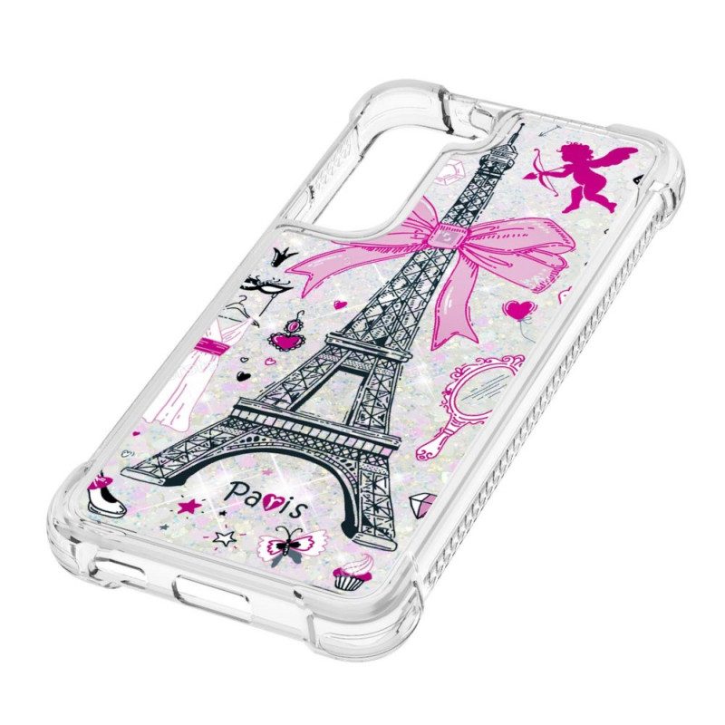 Cover Samsung Galaxy S22 Plus 5G Le Paillettes Della Torre Eiffel