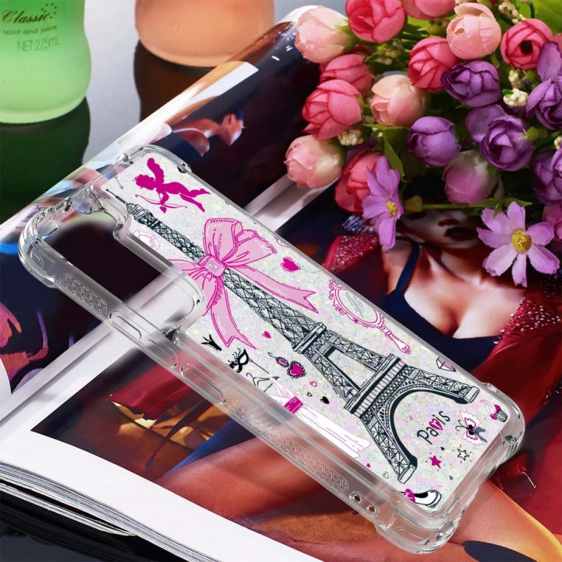 Cover Samsung Galaxy S22 Plus 5G Le Paillettes Della Torre Eiffel