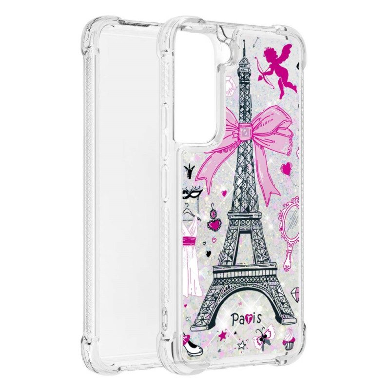 Cover Samsung Galaxy S22 Plus 5G Le Paillettes Della Torre Eiffel