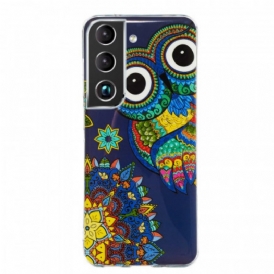 Cover Samsung Galaxy S22 Plus 5G Mandala Gufo Fluorescente