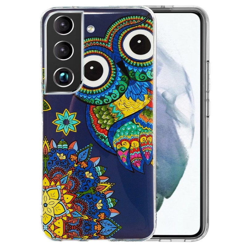 Cover Samsung Galaxy S22 Plus 5G Mandala Gufo Fluorescente