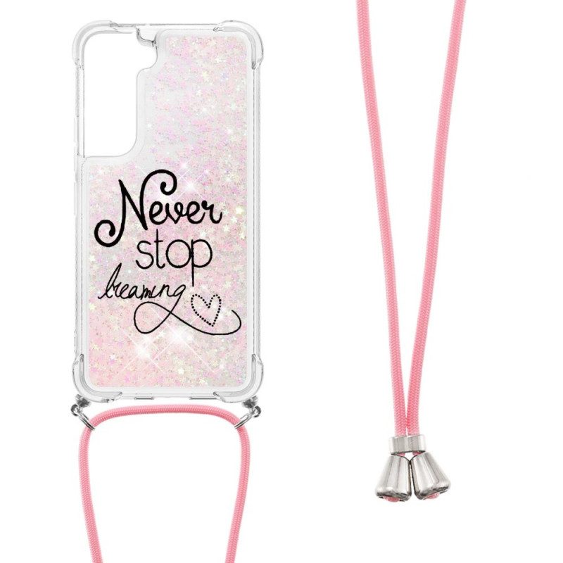 Cover Samsung Galaxy S22 Plus 5G Never Stop Glitter Coulisse