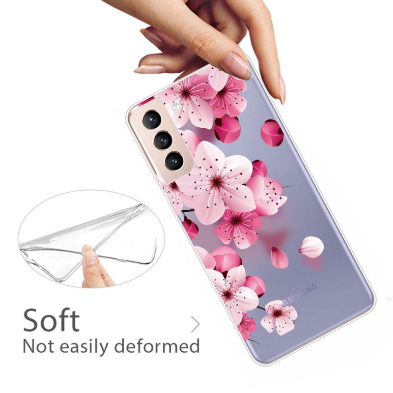 Cover Samsung Galaxy S22 Plus 5G Piccoli Fiori Rosa