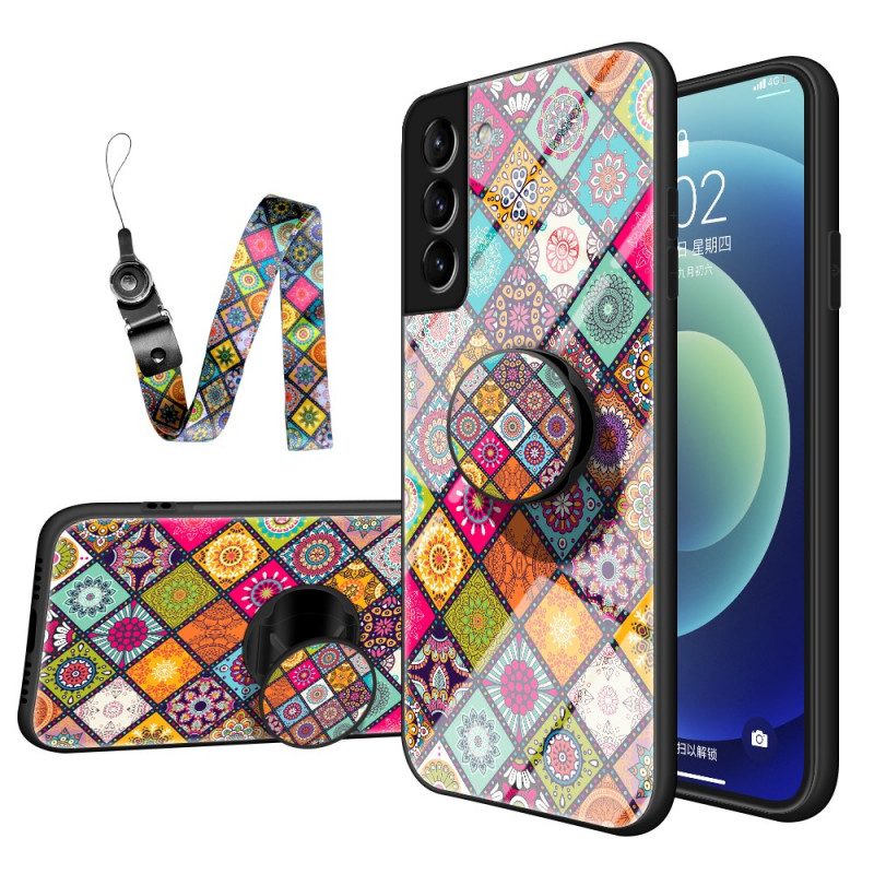 Cover Samsung Galaxy S22 Plus 5G Supporto Magnetico Patchwork