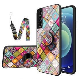 Cover Samsung Galaxy S22 Plus 5G Supporto Magnetico Patchwork