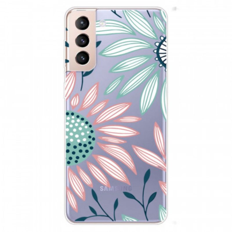 Cover Samsung Galaxy S22 Plus 5G Un Fiore Trasparente