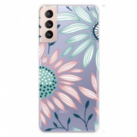 Cover Samsung Galaxy S22 Plus 5G Un Fiore Trasparente