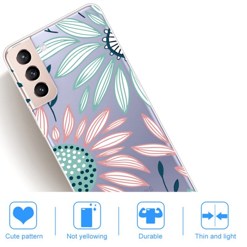 Cover Samsung Galaxy S22 Plus 5G Un Fiore Trasparente